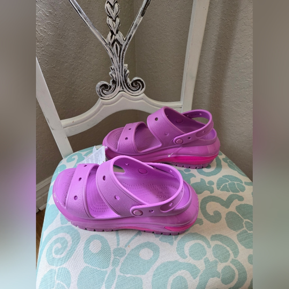 CROCS Women's Purple Sandals - Picture 2 of 6